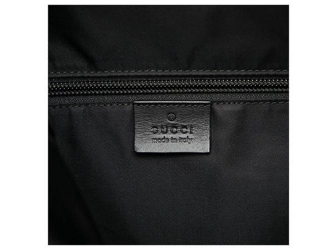 Zaino Gucci in tela nera Techno Web con patta Nero - vista 5