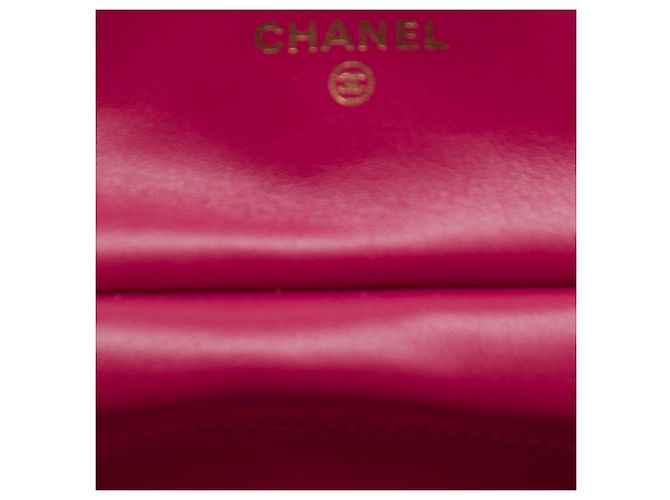 Portacarte Lady Chanel in vitello matelassé rosa con borsa a manico superiore e catena - vista 5