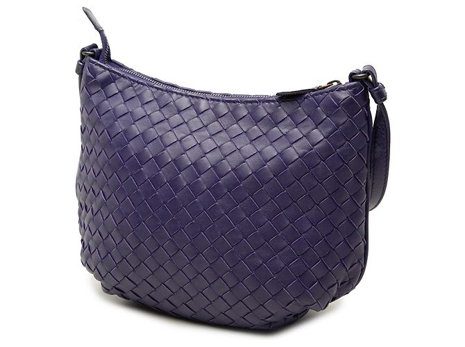 Bottega Veneta Borsa a tracolla Small Nappa Intrecciato Viola Porpora Viola scuro - vista 2