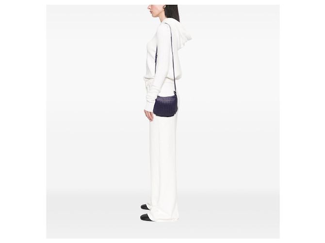 Bottega Veneta Borsa a tracolla Small Nappa Intrecciato Viola Porpora Viola scuro - vista 6