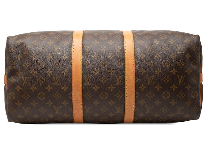 Louis Vuitton Brown Monogram Keepall Bandouliere 50 Marrone - vista 3