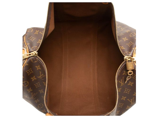 Louis Vuitton Brown Monogram Keepall Bandouliere 50 Marrone - vista 4