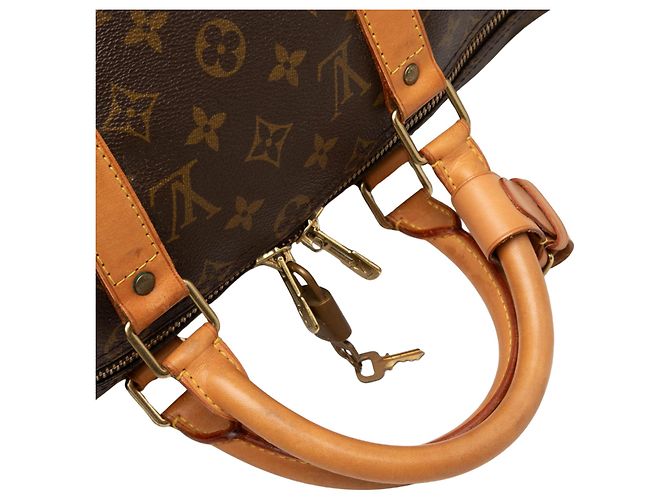 Louis Vuitton Brown Monogram Keepall Bandouliere 50 Marrone - vista 6