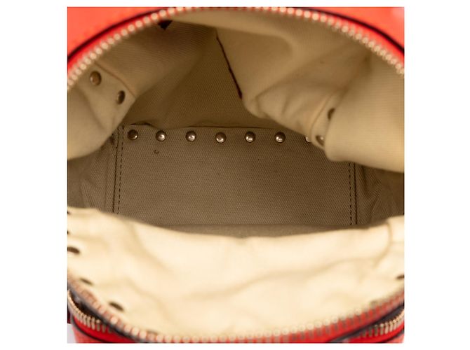 Mini zaino Rockstud Valentino in vitello rosso - vista 4