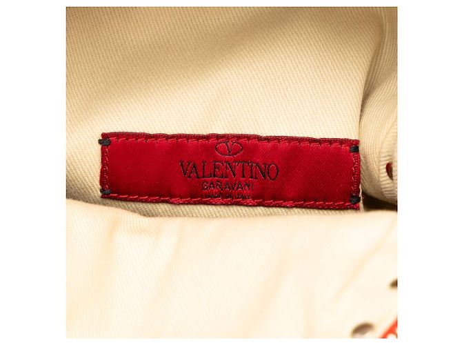Mini zaino Rockstud Valentino in vitello rosso - vista 5