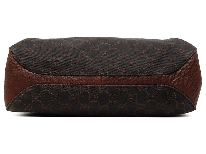 Borsa a tracolla Gucci in denim GG marrone Marrone scuro - vista 3
