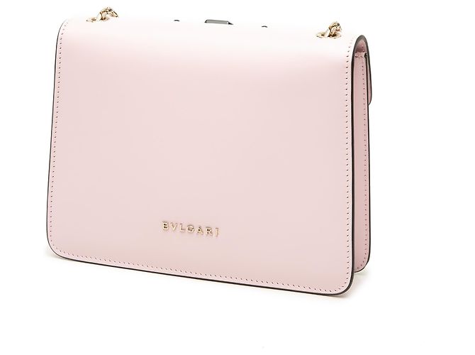 Bulgari Borsa a tracolla Bvlgari Serpenti Forever in vitello rosa decorata - vista 2