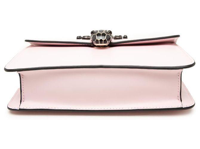 Bulgari Borsa a tracolla Bvlgari Serpenti Forever in vitello rosa decorata - vista 3