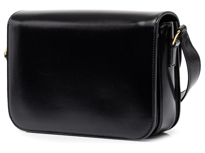 Céline Celine Black Classique Shiny Calfskin Triomphe Crossbody Schwarz - Ansicht 2