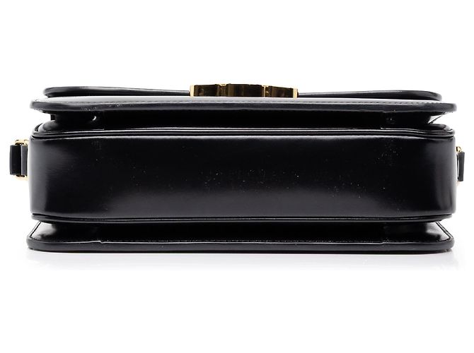 Céline Celine Black Classique Shiny Calfskin Triomphe Crossbody Schwarz - Ansicht 3