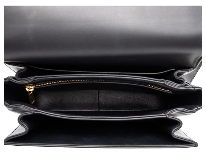 Céline Celine Black Classique Shiny Calfskin Triomphe Crossbody Schwarz - Ansicht 4