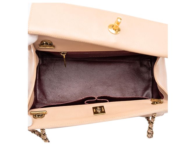 Chanel Beige CC Diagonal Steppeneffekt Ziegenleder Tote Bag - Ansicht 4