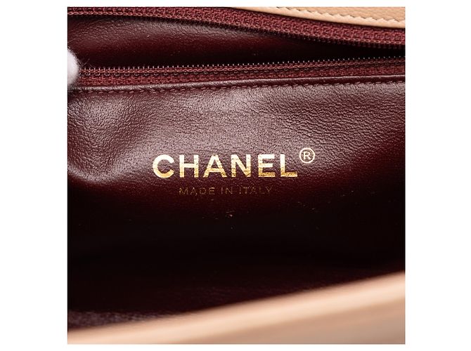 Chanel Beige CC Diagonal Steppeneffekt Ziegenleder Tote Bag - Ansicht 5