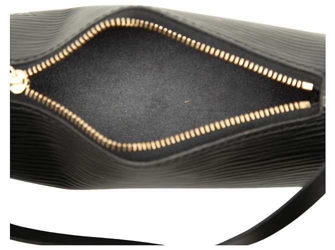 Louis Vuitton Black Epi Pochette Papillon Schwarz - Ansicht 4