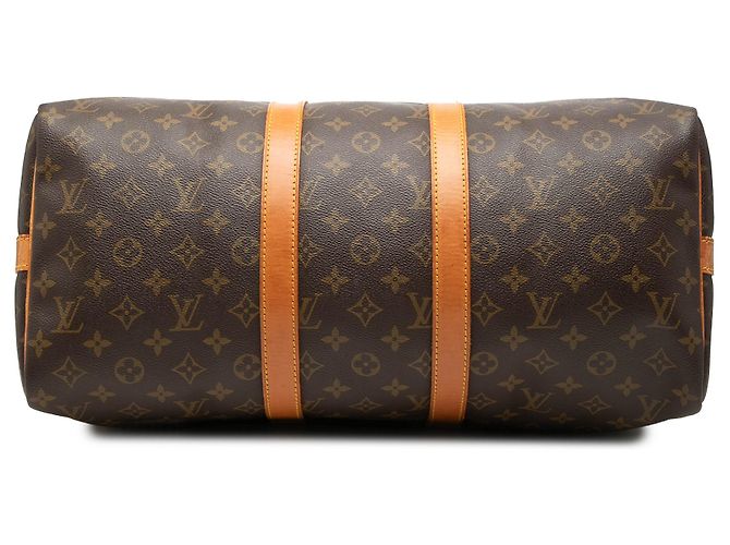 Louis Vuitton Brown Monogram Keepall Bandouliere 45 Marrone - vista 3