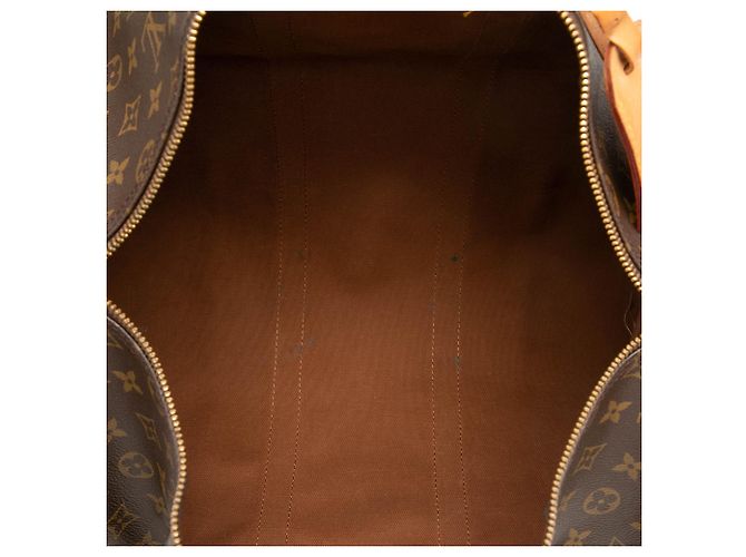 Louis Vuitton Brown Monogram Keepall Bandouliere 45 Marrone - vista 4