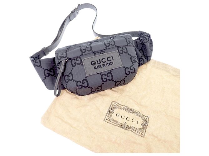 Bolso cinturón Gucci de nailon ripstop GG gris Castaño - vista 10