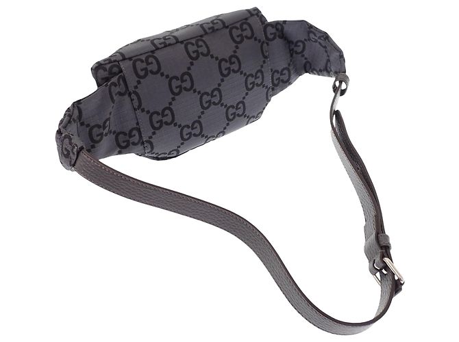 Bolso cinturón Gucci de nailon ripstop GG gris Castaño - vista 2