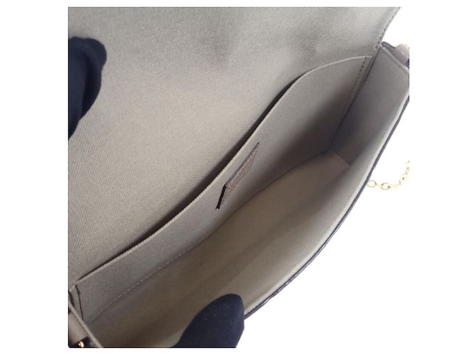 Pochette Félicie Louis Vuitton Brown Monogram Empreinte Pochette Felicie Marrone Taupe - vista 3