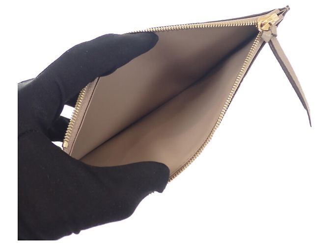 Pochette Félicie Louis Vuitton Brown Monogram Empreinte Pochette Felicie Marrone Taupe - vista 5