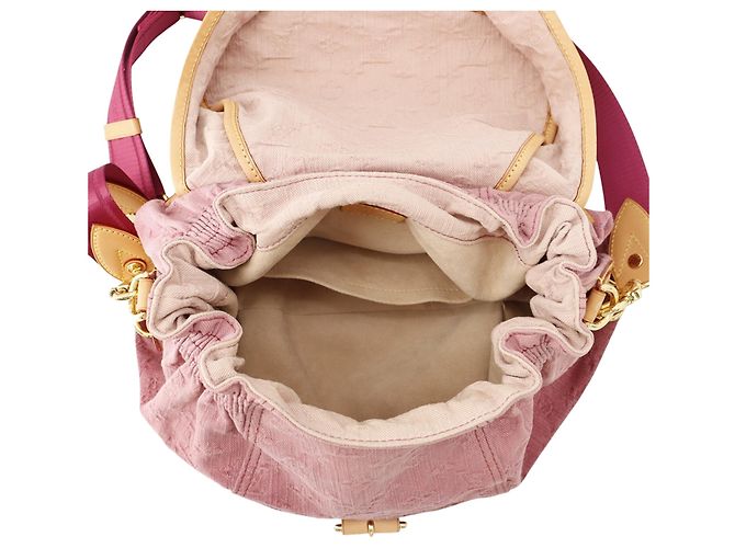 Louis Vuitton Pink Monogram Denim Sunshine Rosa - vista 4