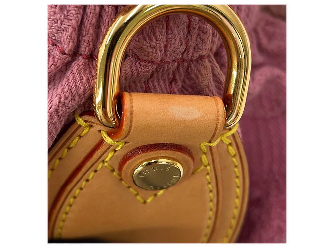 Louis Vuitton Pink Monogram Denim Sunshine Rosa - vista 6