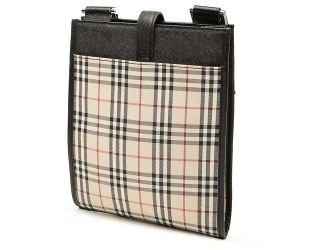 Borsa Crossbody Burberry Beige House Check Canvas - vista 2