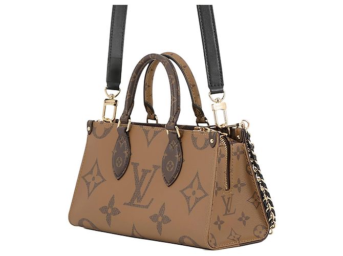 Louis Vuitton Brown Monogram Giant OnTheGo East West Marrone - vista 2