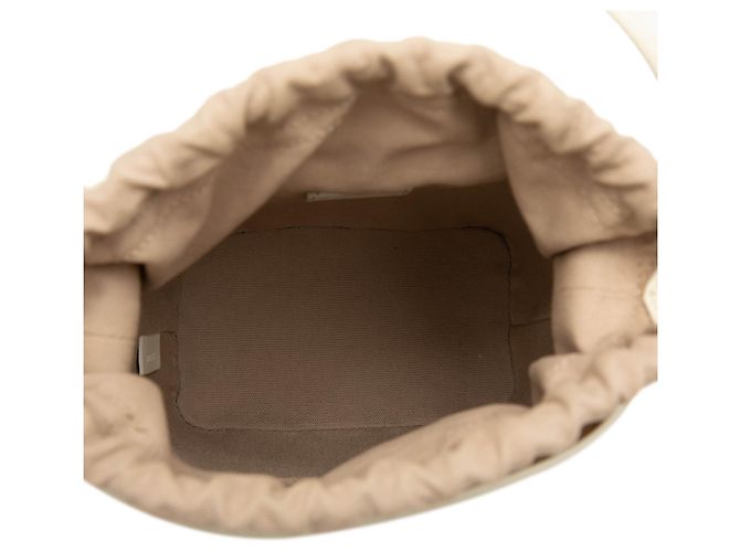 Mini Bolsa Bucket Roy Chloé em couro de bezerro branco Fora de branco - vista 4