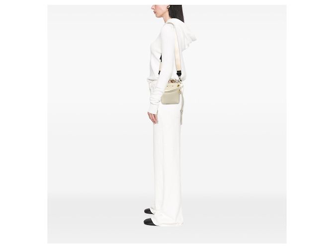 Mini Bolsa Bucket Roy Chloé em couro de bezerro branco Fora de branco - vista 6