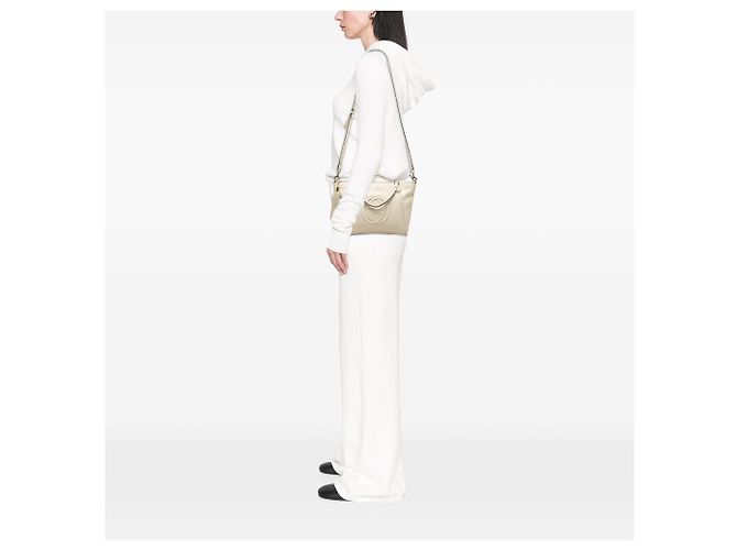 Borsa Satchel Gucci Soho Cellarius Piccola in Pelle di Vitello Bianca Bianco Crudo - vista 6