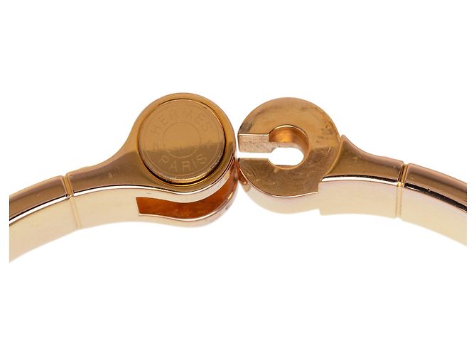 Hermès Orange Narrow Emaille-Scharnierarmband PM - Ansicht 5