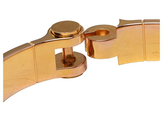 Hermès Orange Narrow Emaille-Scharnierarmband PM - Ansicht 6