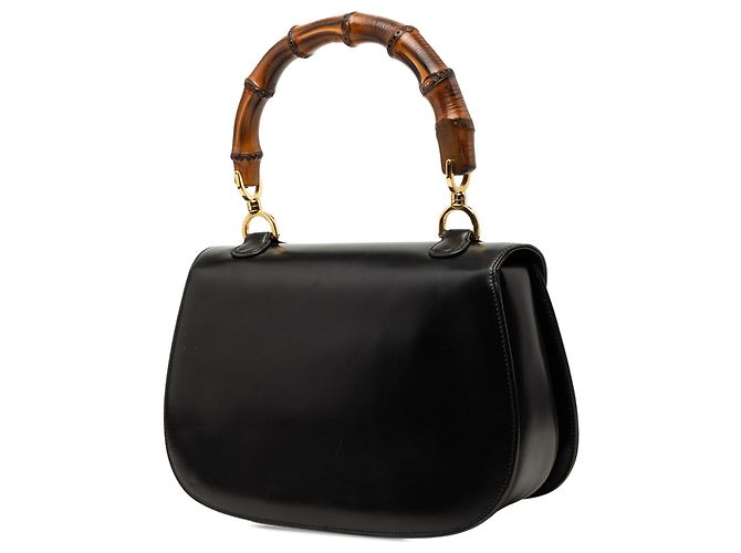 Gucci Black Calfskin Bamboo Night Nero - vista 2