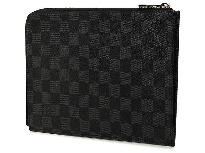Louis Vuitton Black Damier Graphite Pochette Jour PM Negro - vista 2