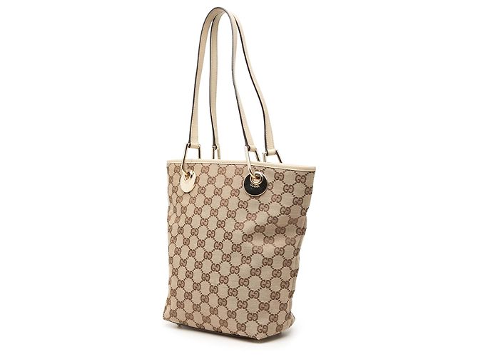 Borsa Tote Gucci Beige GG Canvas Eclipse - vista 2