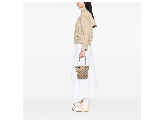 Borsa Tote Gucci Beige GG Canvas Eclipse - vista 6