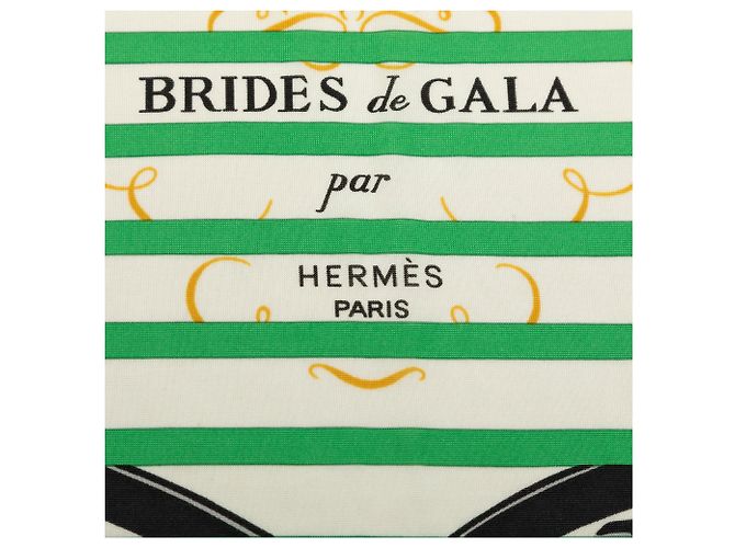 Lenço de seda Hermès White Brides De Gala Bayaderes 90 Branco - vista 3