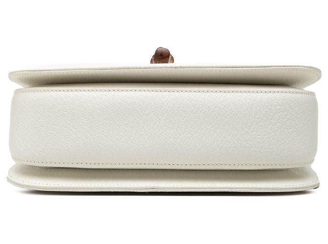 Gucci White Calfskin Bamboo Night Bianco - vista 3
