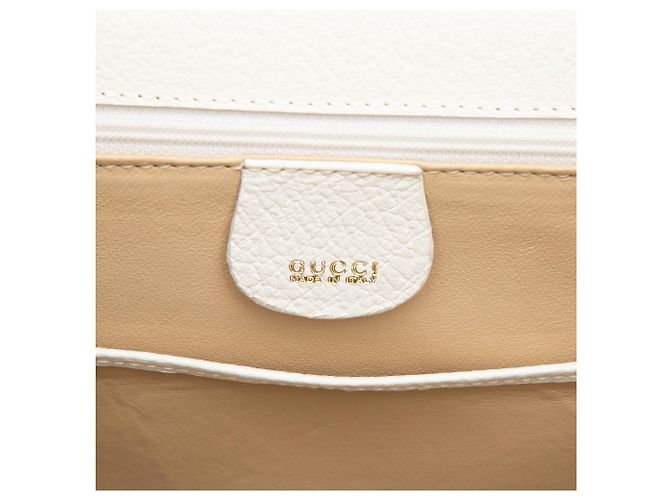 Gucci White Calfskin Bamboo Night Bianco - vista 5