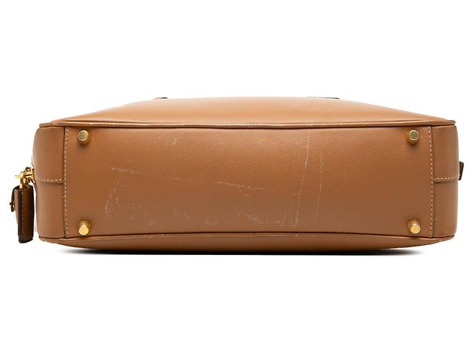 Prada Brown Saffiano Bauletto Handtasche Braun - Ansicht 3