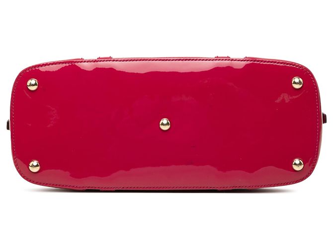 Borsa Gucci Nice Dome Small in pelle verniciata Microguccissima rosa - vista 3