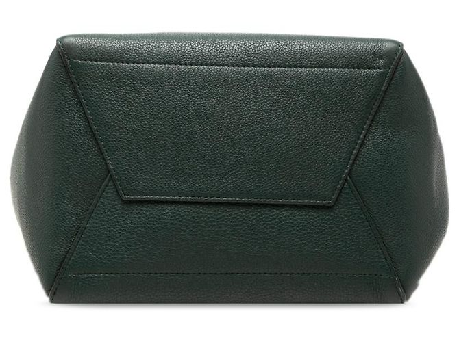 Céline Borsa a secchiello Seau Sangle Celine Verde Medium in pelle di vitello grana morbida Verde scuro - vista 3