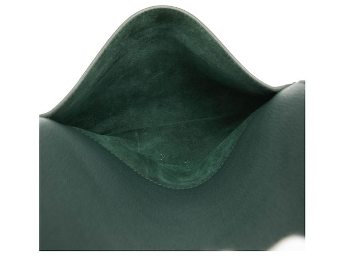Céline Borsa a secchiello Seau Sangle Celine Verde Medium in pelle di vitello grana morbida Verde scuro - vista 5