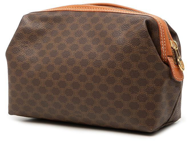 Céline Necessaire Celine in tela rivestita Macadam marrone - vista 2