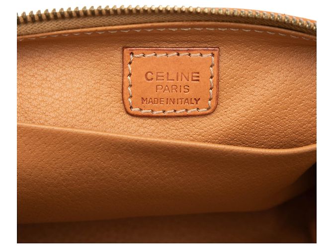 Céline Necessaire Celine in tela rivestita Macadam marrone - vista 5