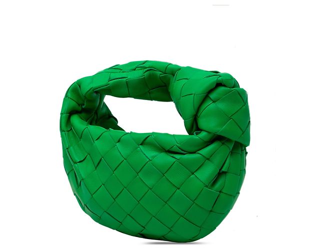 Bottega Veneta Green Candy Nappa Intrecciato Jodie - vista 2