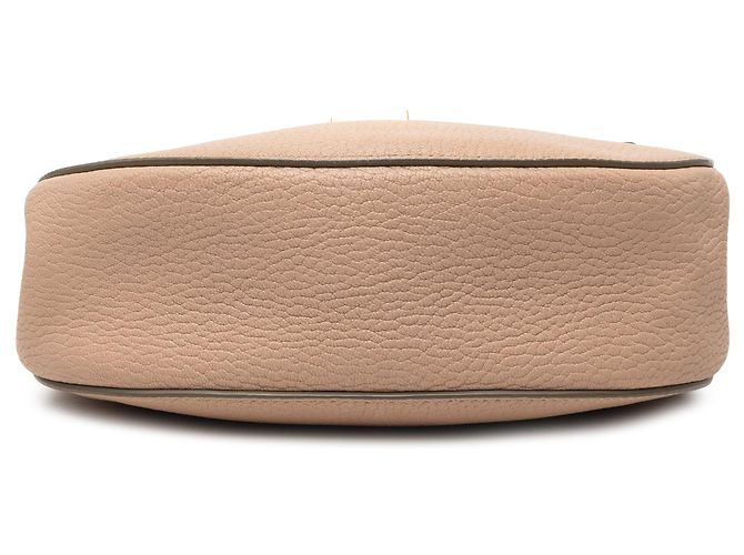 Chloé Drew Crossbody de piel de cordero granulada marrón Small Castaño Carne - vista 3