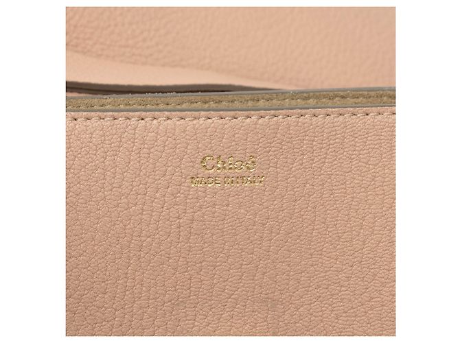 Chloé Drew Crossbody de piel de cordero granulada marrón Small Castaño Carne - vista 5
