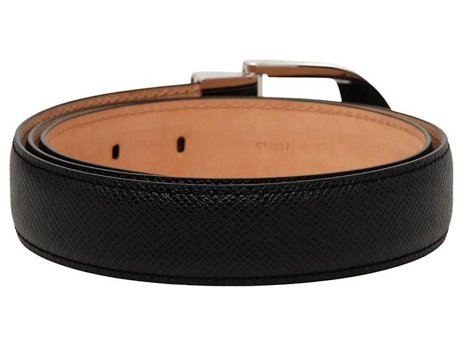 Cintura Classica Louis Vuitton in Taiga Nero - vista 3